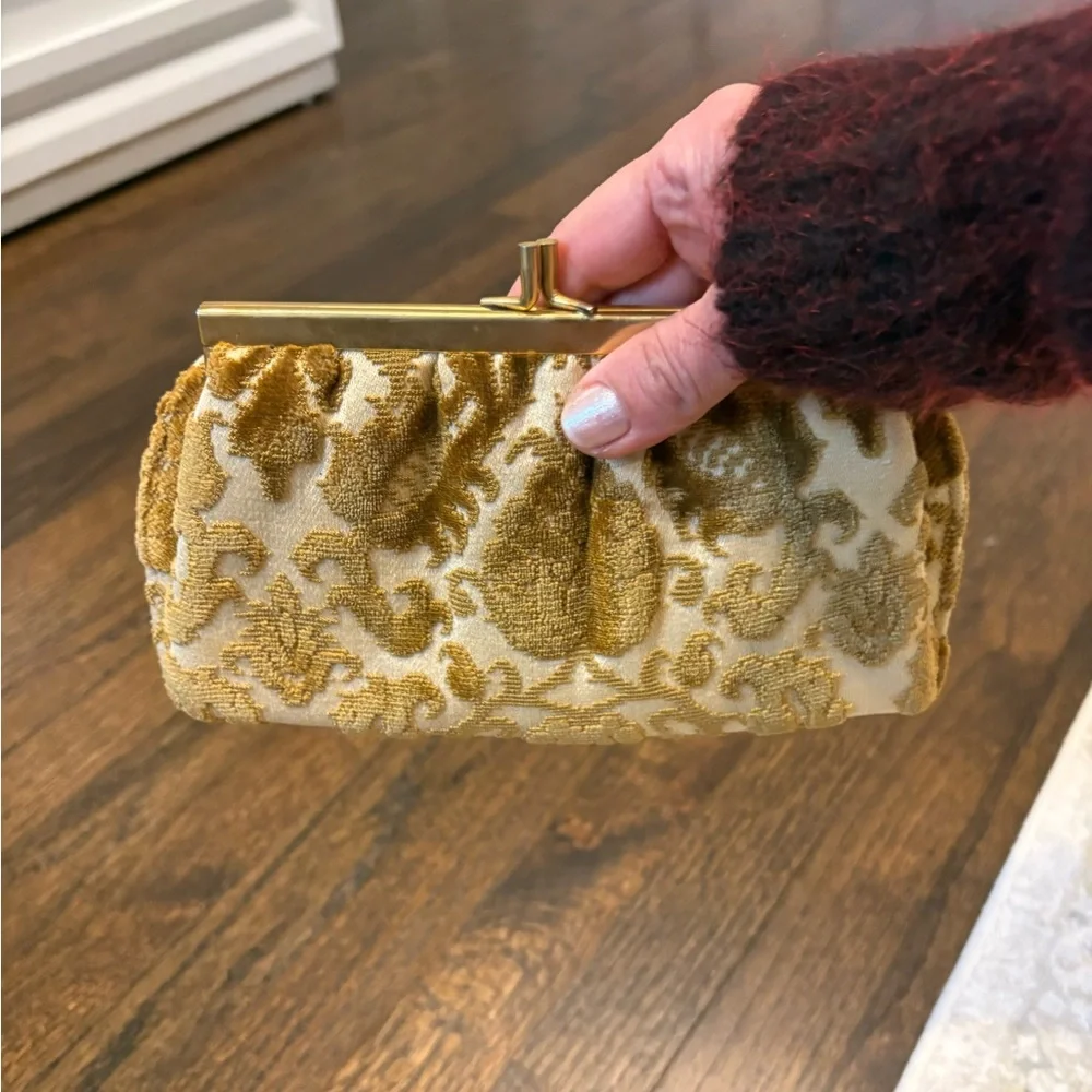 Vintage Tano Mid-century Chenille Tapestry Clutch